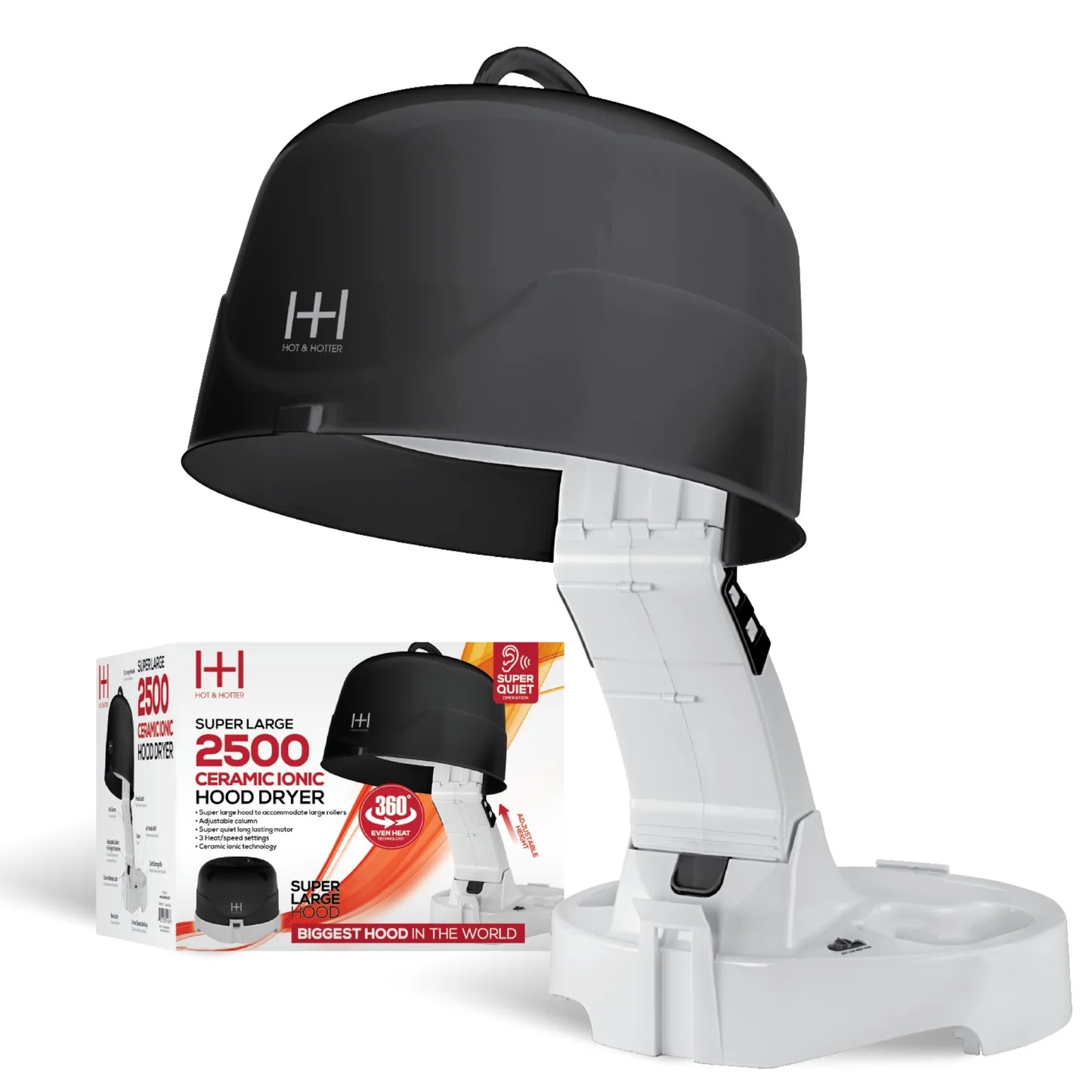 HOT & HOTTER Super Large 2500 Ceramic Ionic Hood Dryer