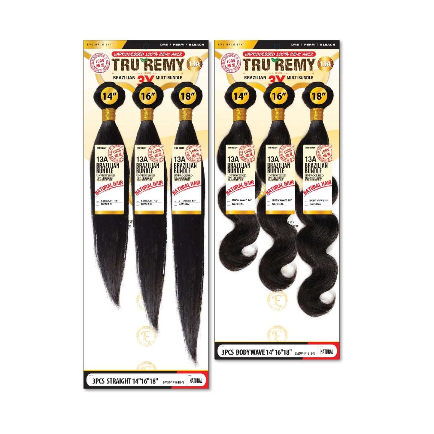 Tru Remy Brazillian 3pk - Natural