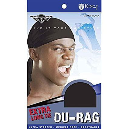 King J Extra Long Tie Du-Rug Black