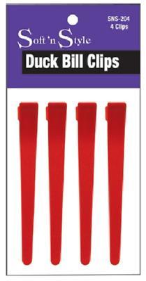 Red Mink Duck Bill Clips